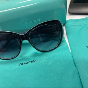 Tiffany & Co. Black Sunglasses with Teal Case